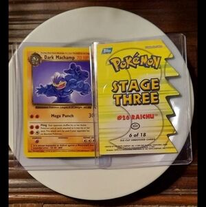 Pokemon 1st ed. 2000 Dark Machamp 70 HP AND #26 RAICHU CARD SET OF 2! NON HOLO